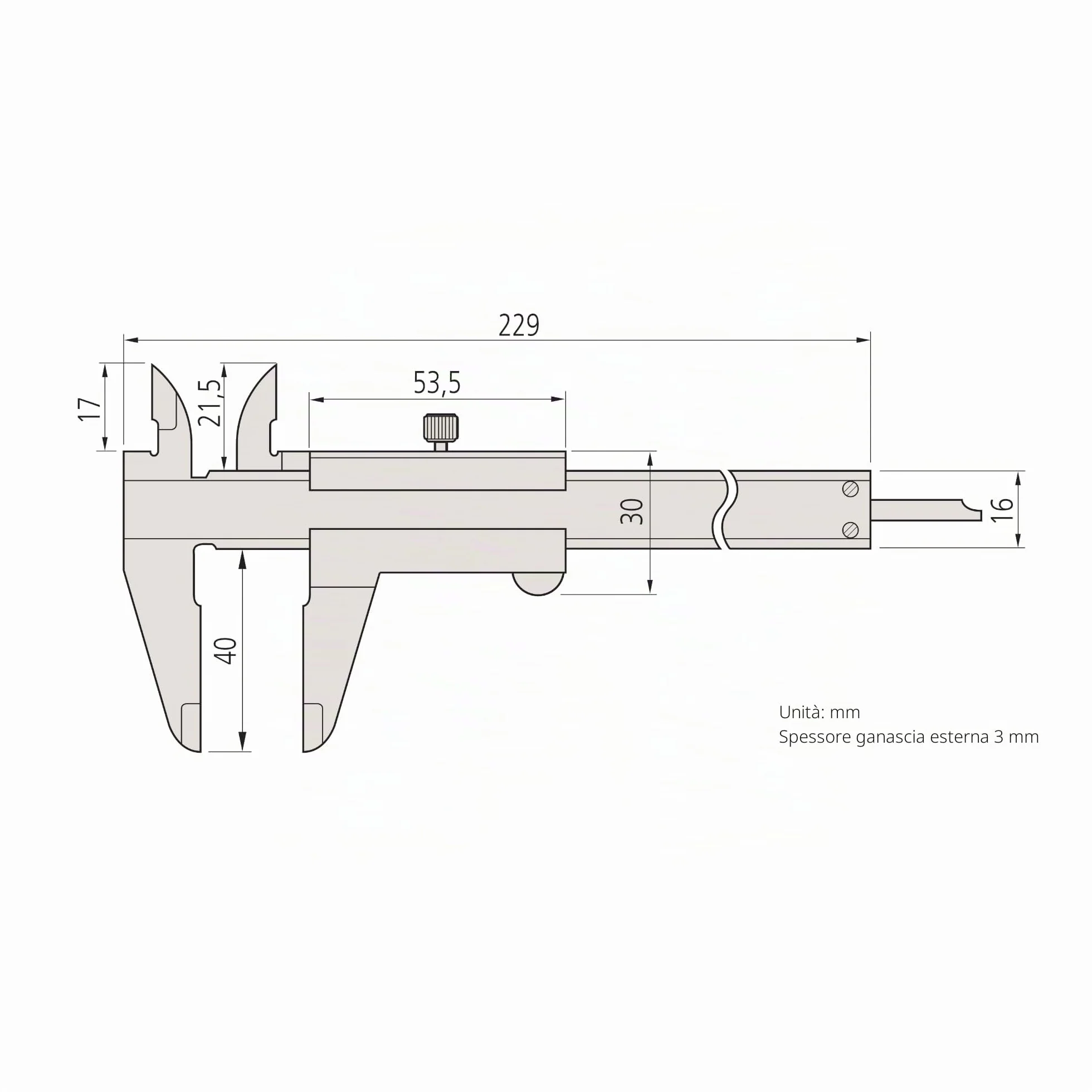 Mitutoyo 530-104 Calibro a nonio N6", 0-150 mm / 0-6 in | 0,05 mm / 1/128 in, metrico/pollici, lettura meccanica, robusto
