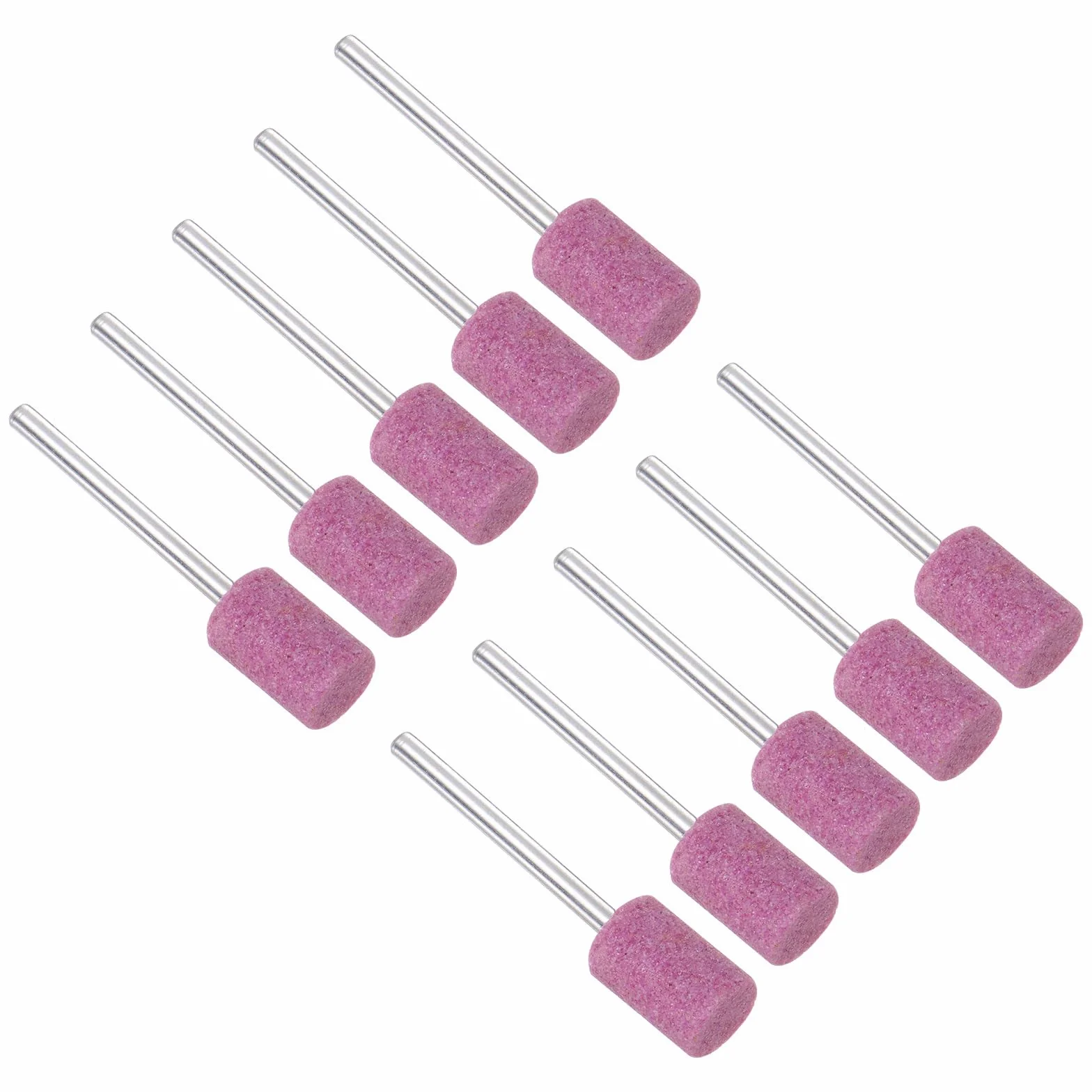 QUARKZMAN 3mm Gambo 10mm Diametro Abrasivo Montato Rettifica Pietre x 10pz Cilindro Forma per Levigatura e Lucidatura