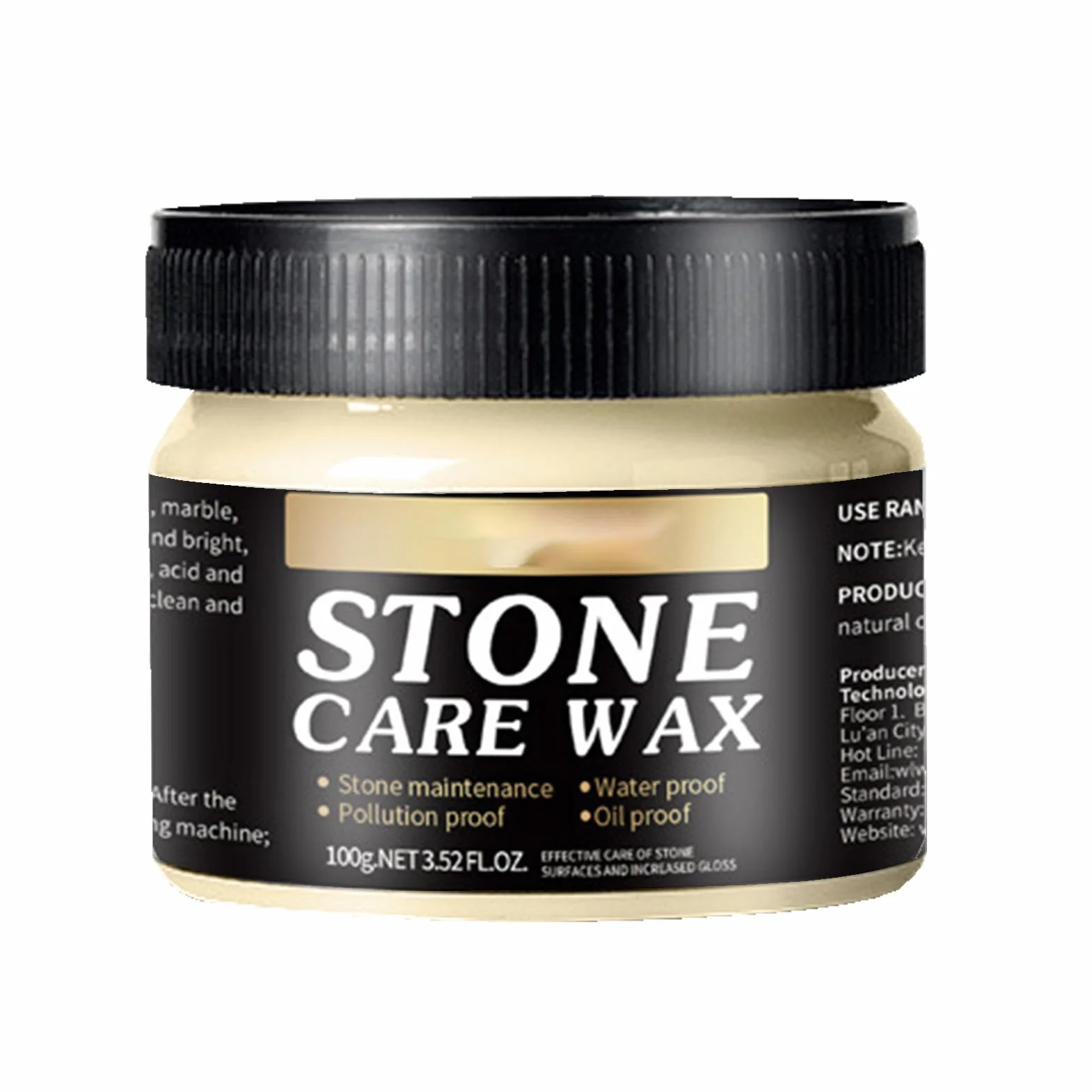 Cera Lucidante Per Pietra Naturale - Trattamento Marmo/Granito/Piastrelle - Effetto Idrorepellente E Lucido Permanente (100g), Facile Applicazione