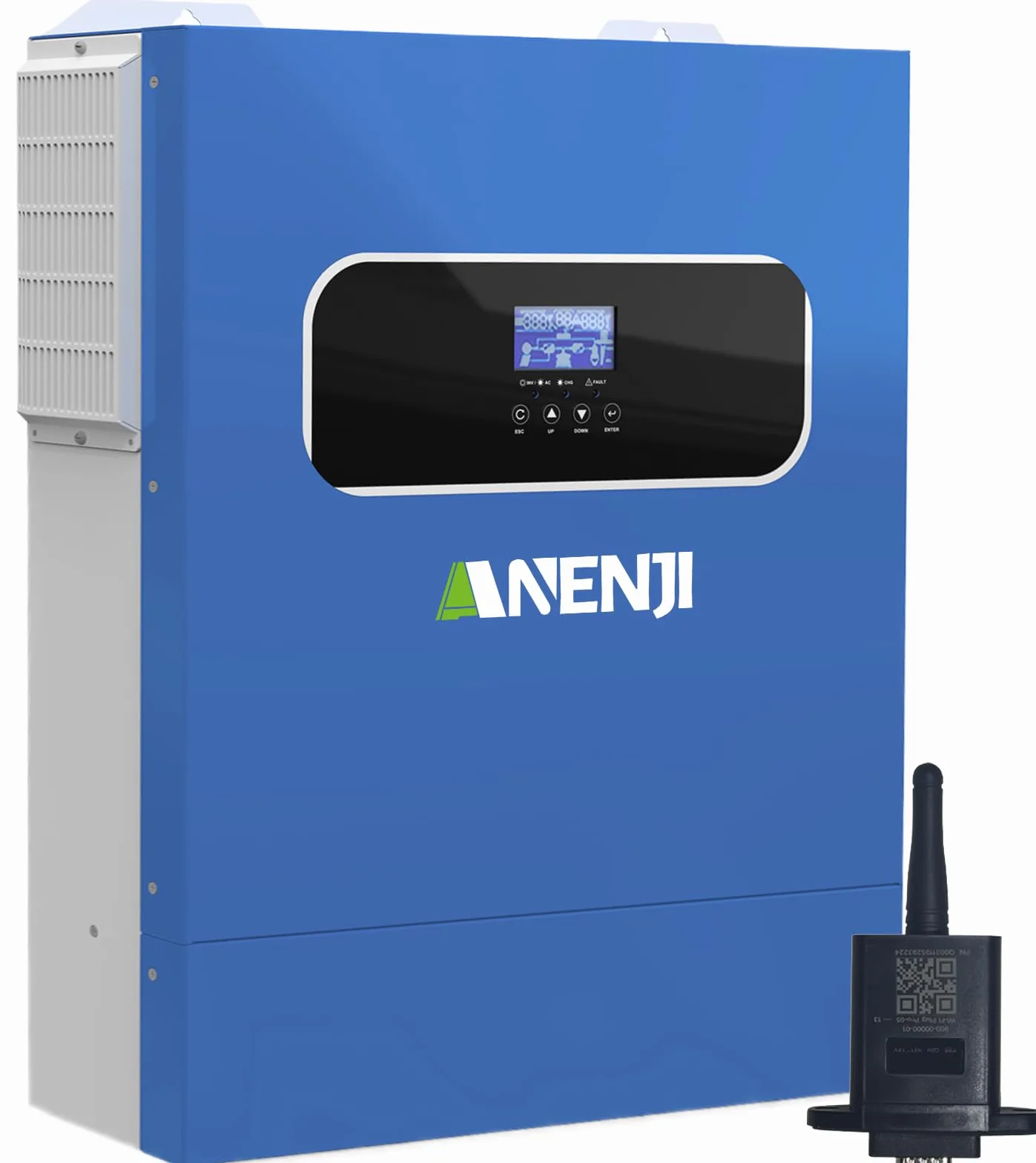 11KW Inverter ibrido 48V, 2 Ingressi FV, Funziona Senza Batteria, Inverter a Onda Sinusoidale Pura (WiFi/BMS), FV 60-500VDC, In Grado Di Immettere Energia In Rete, Con Modulo WiFi