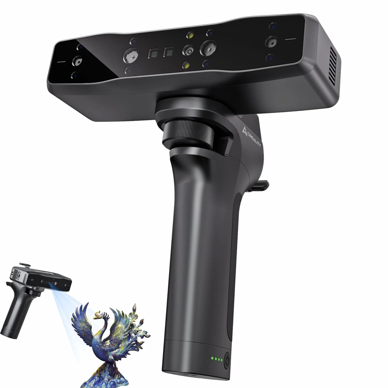 Creality Otter Lite 3D Scanner, Scansione Wireless Wi-Fi 6, Scanner 3D Handheld, Alta Precisione 0,05 mm, Scansione 30 FPS, Compatibilità con Oggetti Dimensioni (da 20 mm³ a 2000 mm³)