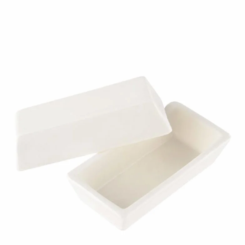5 pezzi di crogioli in ceramica da laboratorio - portacampioni ad alta temperatura for forni a muffola tubolare(Square 120x60mm)
