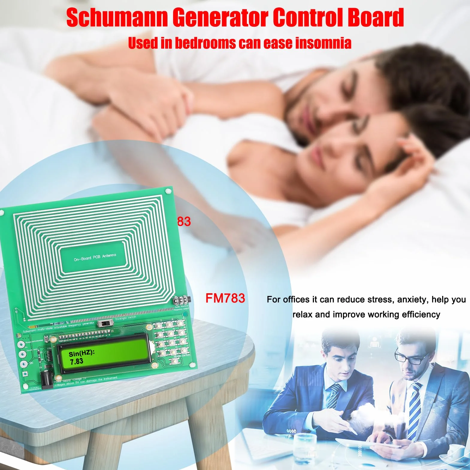 HUIOP Regolabile Risonatore Audio Generatore Onde Impulsi Frequenza Ultrabassa Risonanza Schumann 0,001 Hz-200 KHz 7,83 Hz