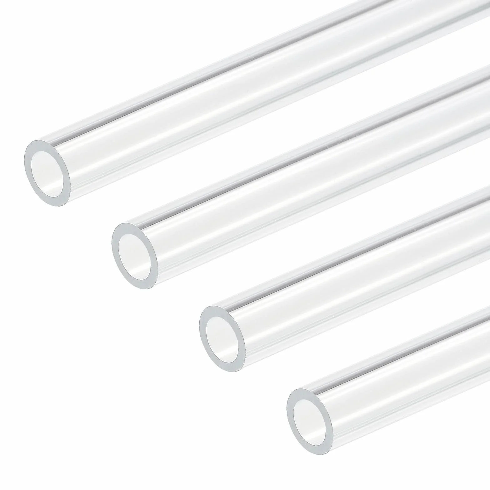 DMiotech 4Pz Tubo in Plastica Rigida in Acrilico Trasparente 5mm x 8mm (3/16" x 5/16") 10" per Tubi Acqua Acquario, Sistemi di Raffreddamento ad Acqua, Idraulica