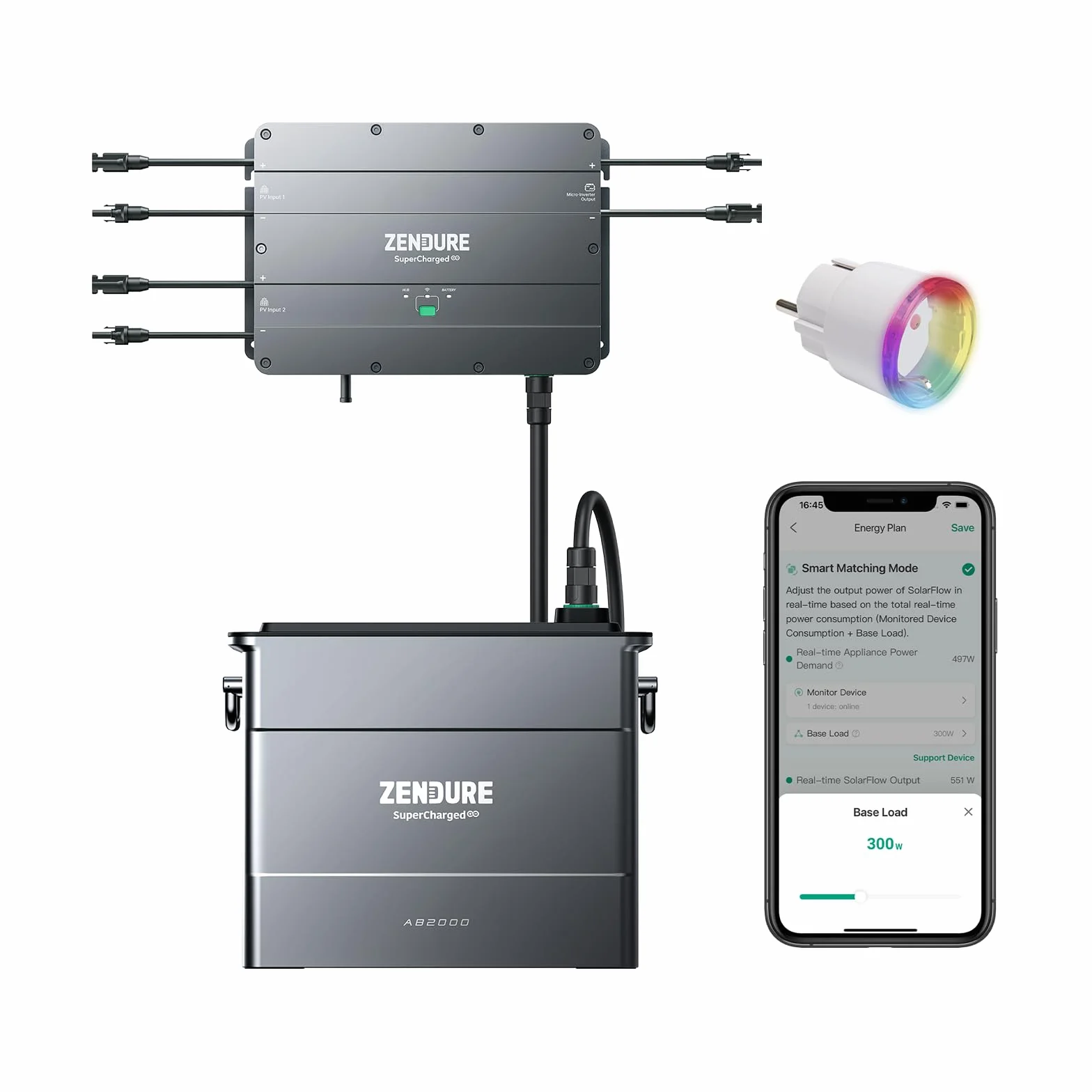 Zendure SolarFlow Hub2000 centrale elettrica da balcone 1800W 1920Wh LiFePO4 IP65 0dB con Shelly Plus Plug S