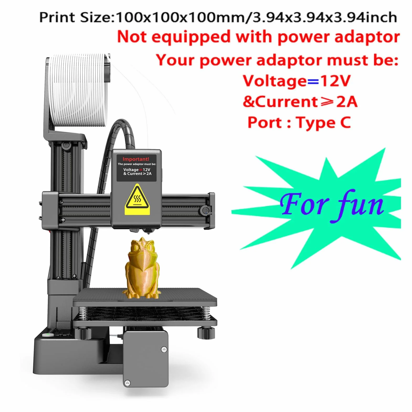 Stampante 3D di Stampa 3D da Mm per Principianti con Filamento TPU PLA da 1,75 Mm, Supporta PC o OS X, Facile da Usare, Silenziosa, Portatile, Rimovibile Piattaforma