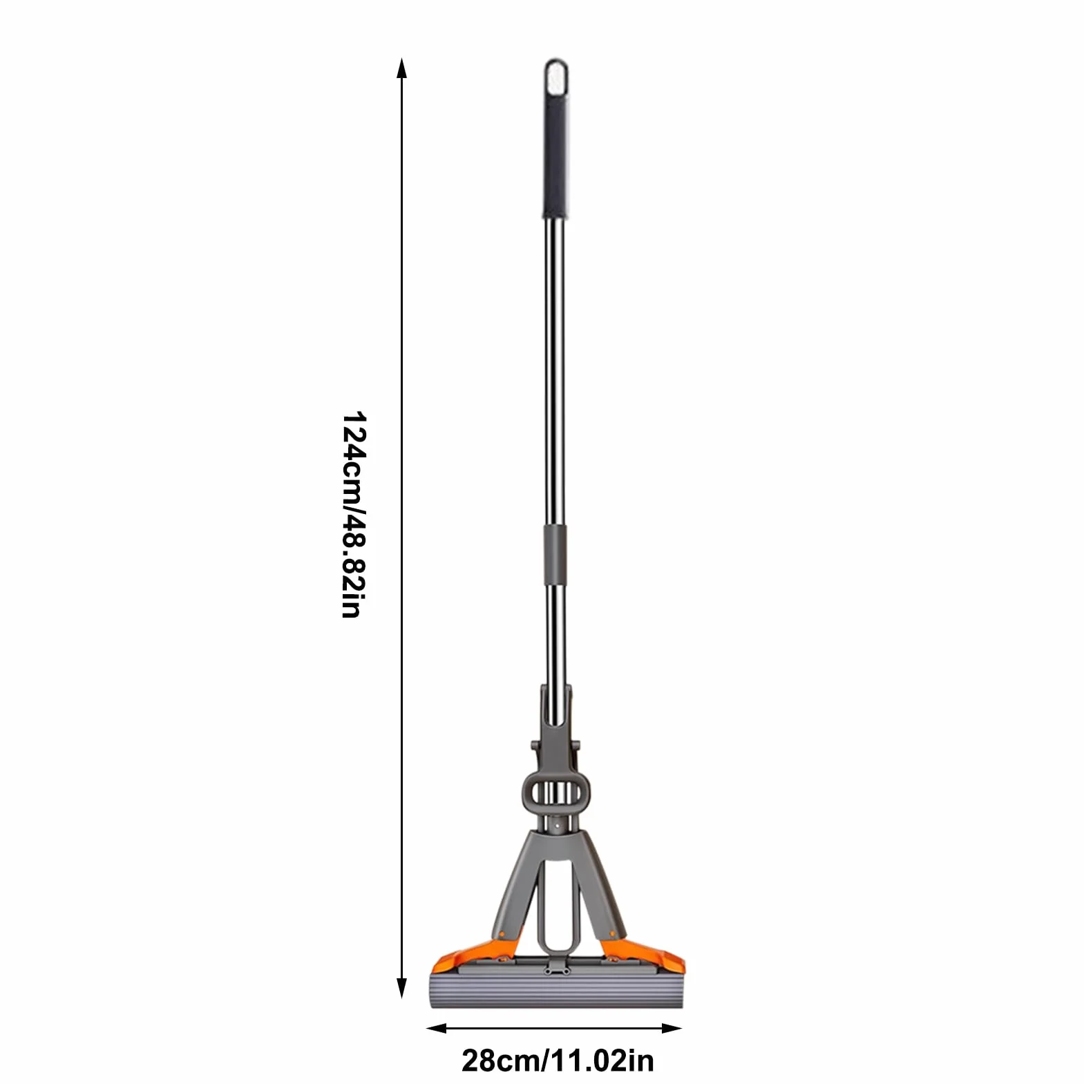 Sponge Mop 48,82 pollici in acciaio inossidabile Testa sostituibile Assorbente Bagno Mopp per casa commerciale cucina