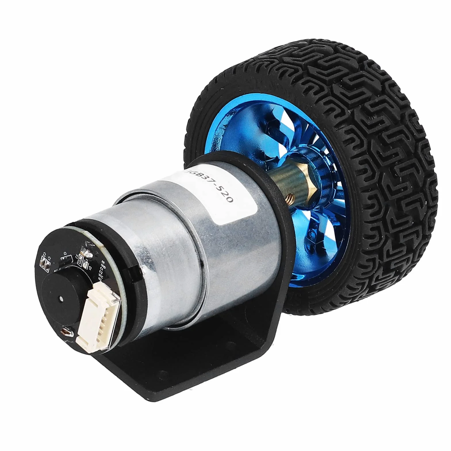 Set Motore Encoder CW CCW Motoriduttori DC Albero con Set, Diametro Albero 15,5 Mm Micro Motoriduttori DC DC12V per Smart Car Fai-da-te (60 giri/min)