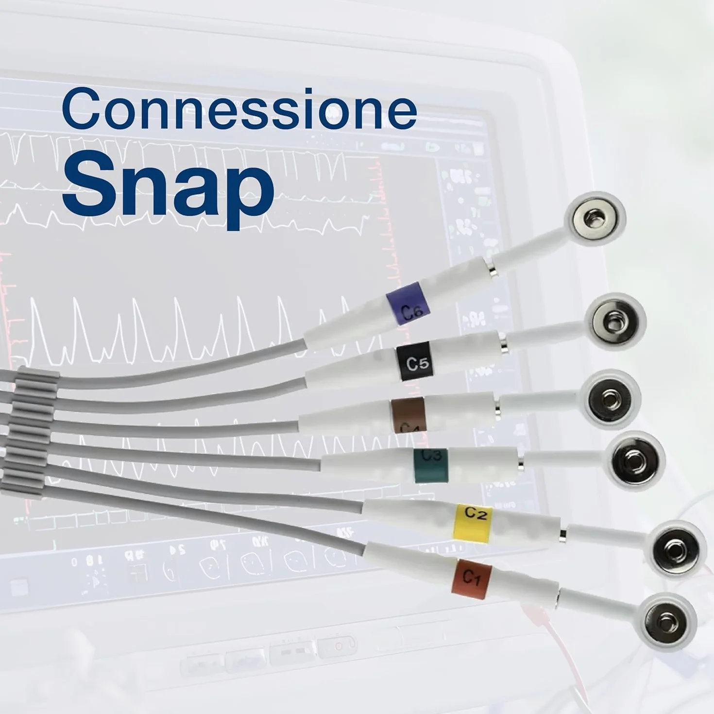 SF102 - Kit 2000 Elettrodi ECG Monouso, Certificato CE - 28x44mm per Elettrostimolatore - Elettrodo Rettangolare, Connessione Clip Acciaio, Adesivo Idrogel Solido, Sensore Ag/AgCI - SF102
