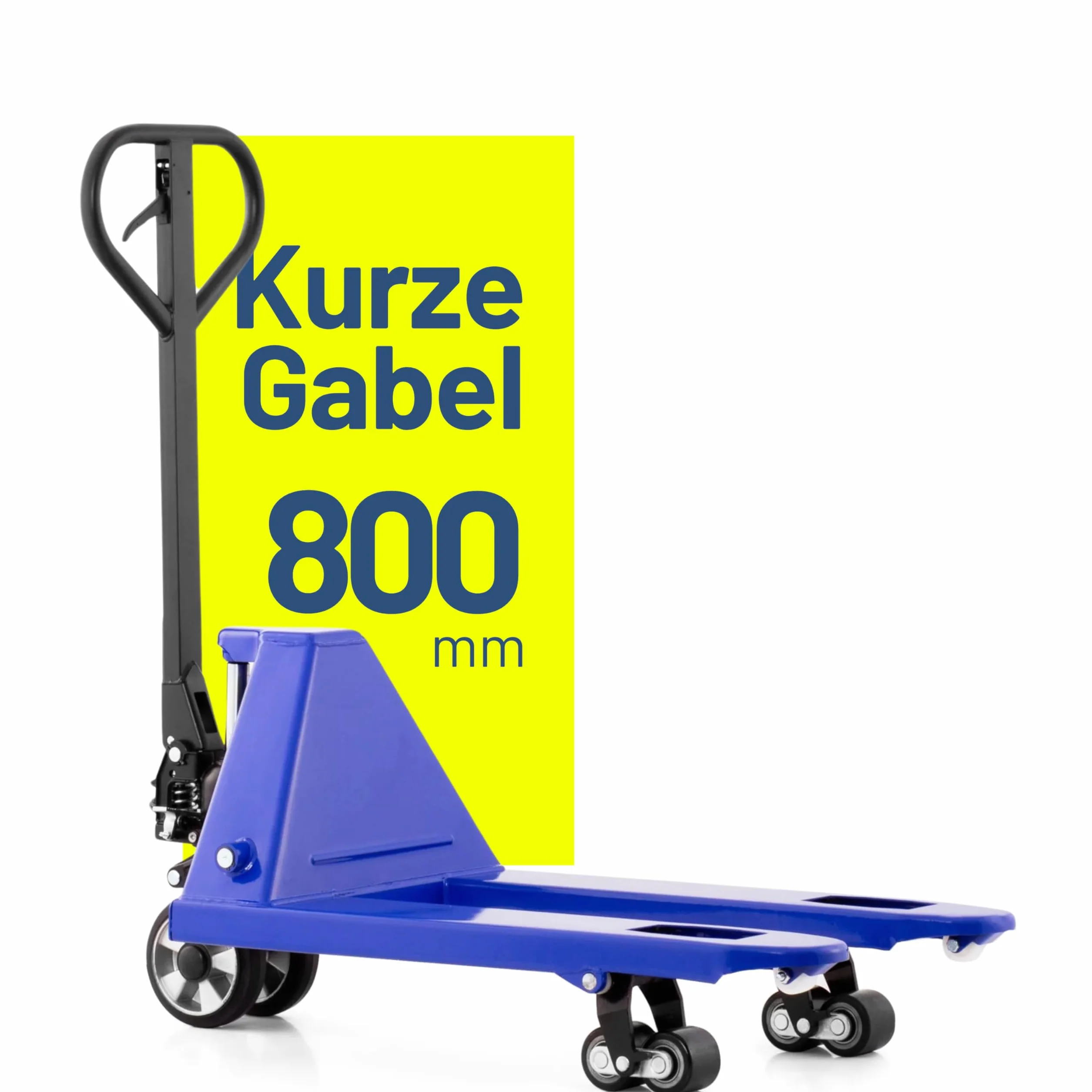 Pallit Transpallet manuale SHORT-R | portata 2500 kg | lunghezza delle forche 800 mm | ruote in gomma | breve