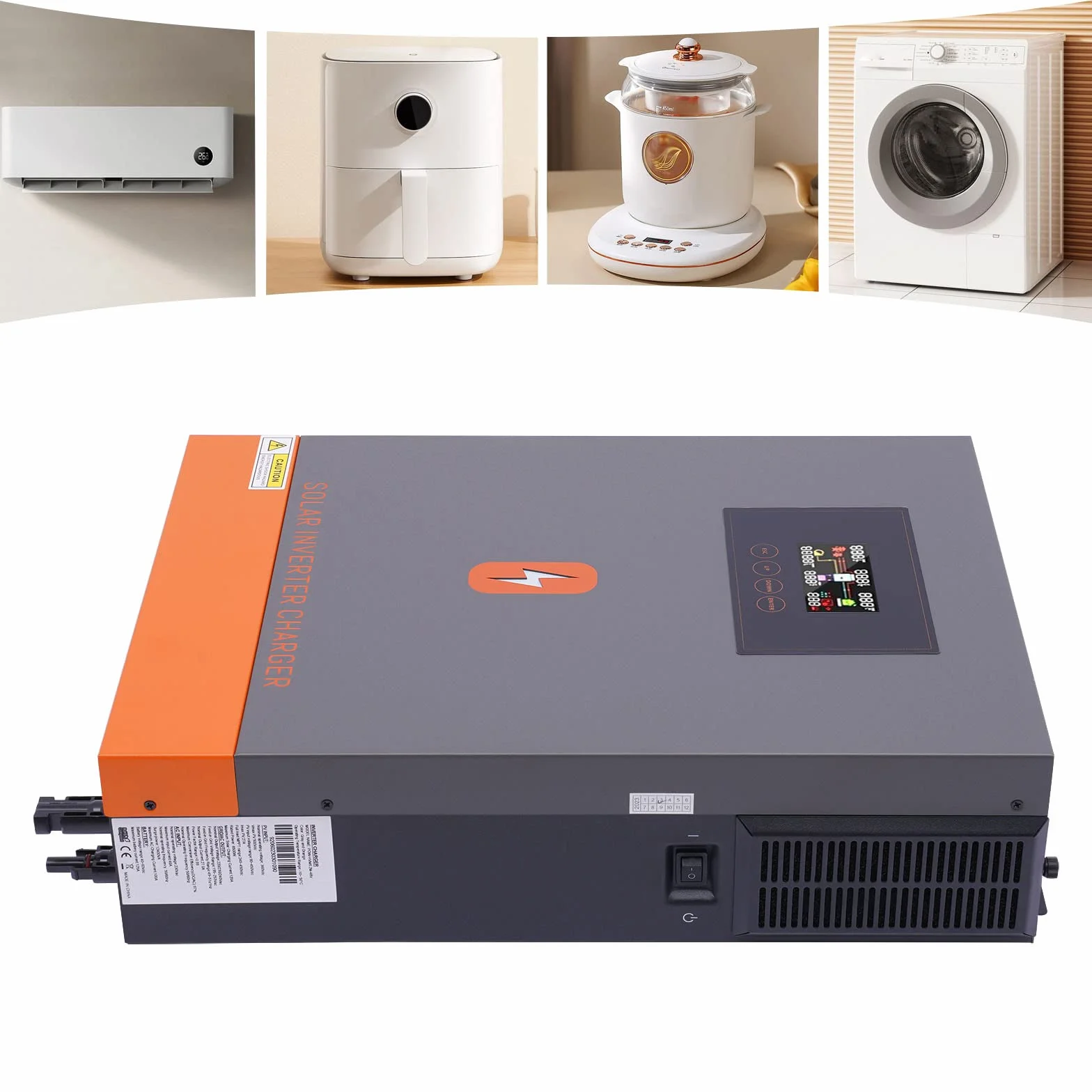 Inverter ibrido Multifunzione da 6200 W, 48 V Inverter Fotovoltaico solare con MPPT, caricamento senza batteria, regolabile in corrente e tensione, per emergenze e luoghi remoti