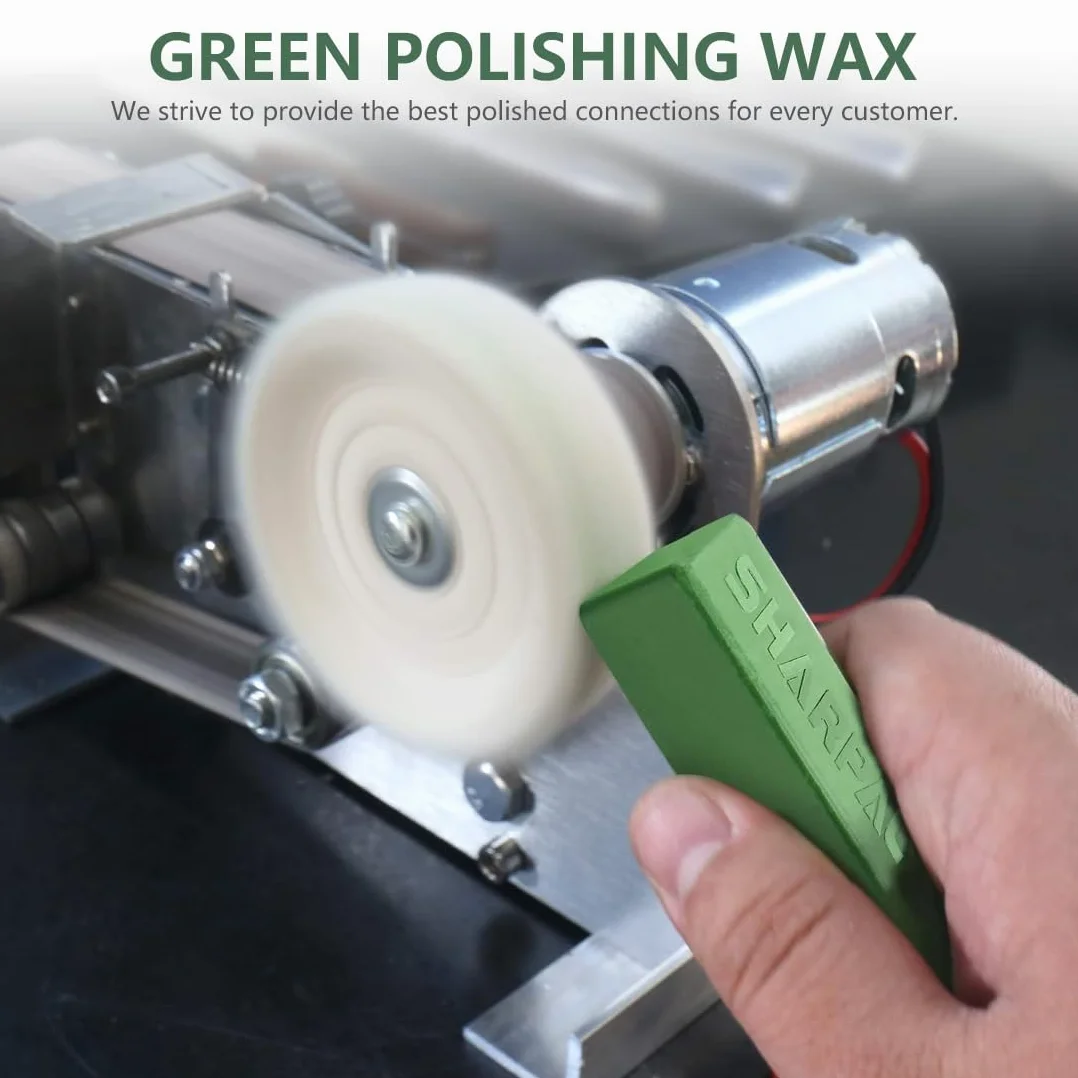 1 confezione Pasta abrasiva fine per affilatura e lucidatura di tutti i coltelli, strop in pelle, composto lucidante (110g) (Verde)