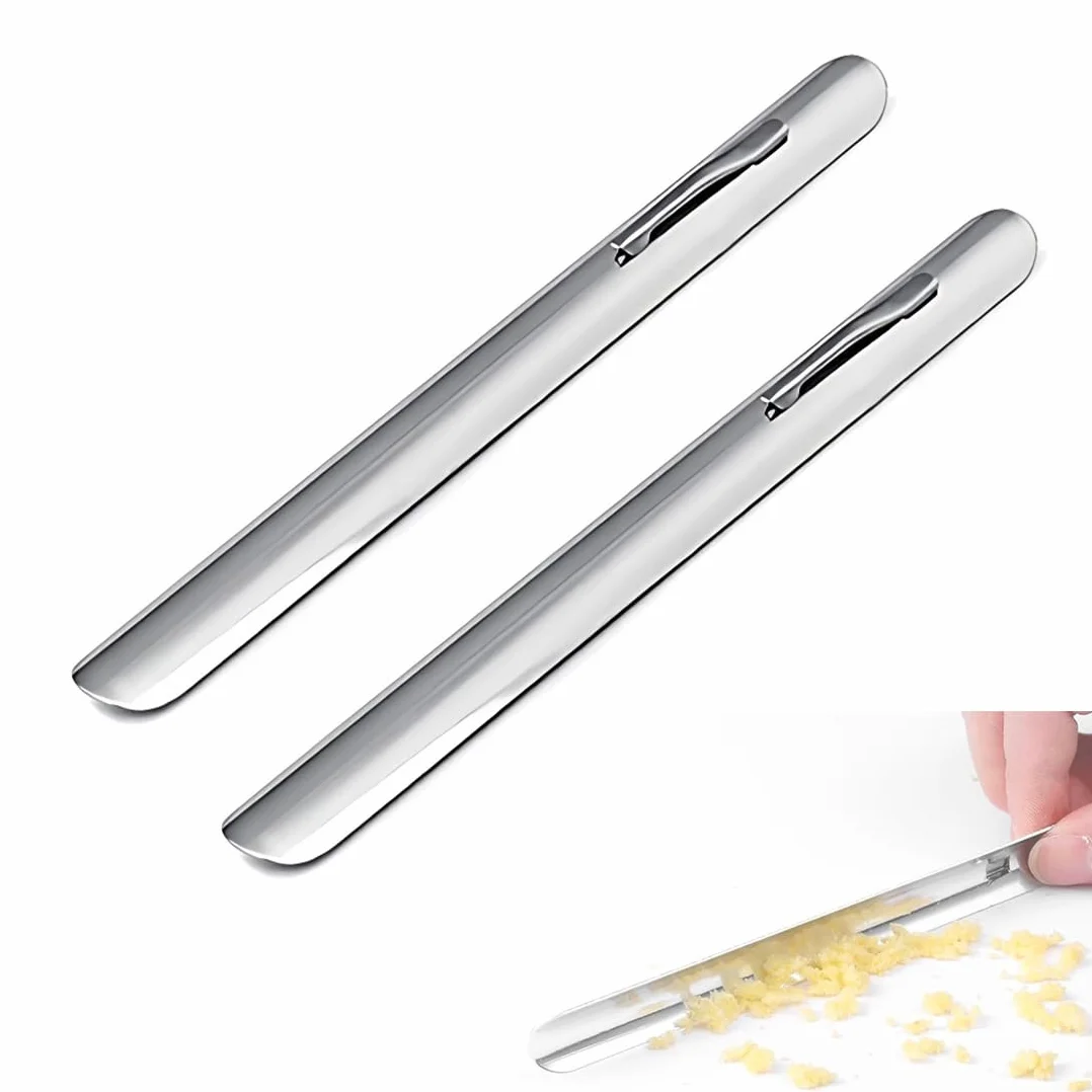 2 Pezzi Strumento per Briciole Raccoglibriciole Da Tavolo, Raccogli Briciole,Paletta Raccogli Briciole in Acciaio Inox,Raccogli Briciole Bordo Curvo e Flessibile, Attrezzo per ristorante