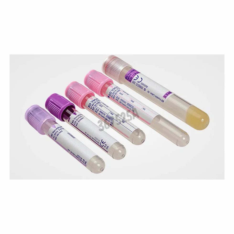 BD Medical 367525 Vacutainer K2 Edta in PET tubo per ematologia, tappo viola, etichetta per carta, 16 mm di diametro, 100 mm di lunghezza, 10 ml, confezione da 100