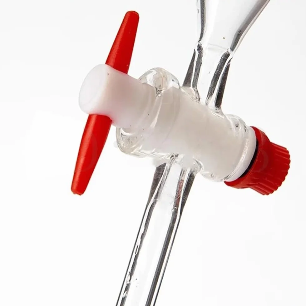 Vetreria da laboratorio Imbuto separatore a forma di laboratorio da 125 ml a 1000 ml for esperimenti di separazione(1000ml (PTFE piston))