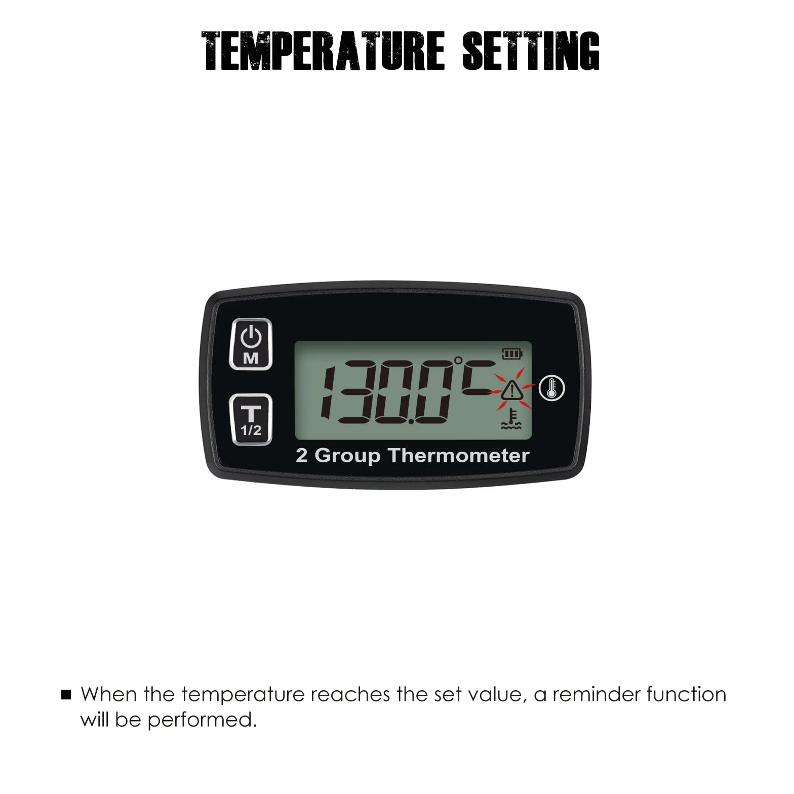 Il misuratore di temperatura digitale del motore con display LCD Taikemeti è stato progettato per misurare le temperature del motore come navi, tosaerba, motoseghe, ecc.