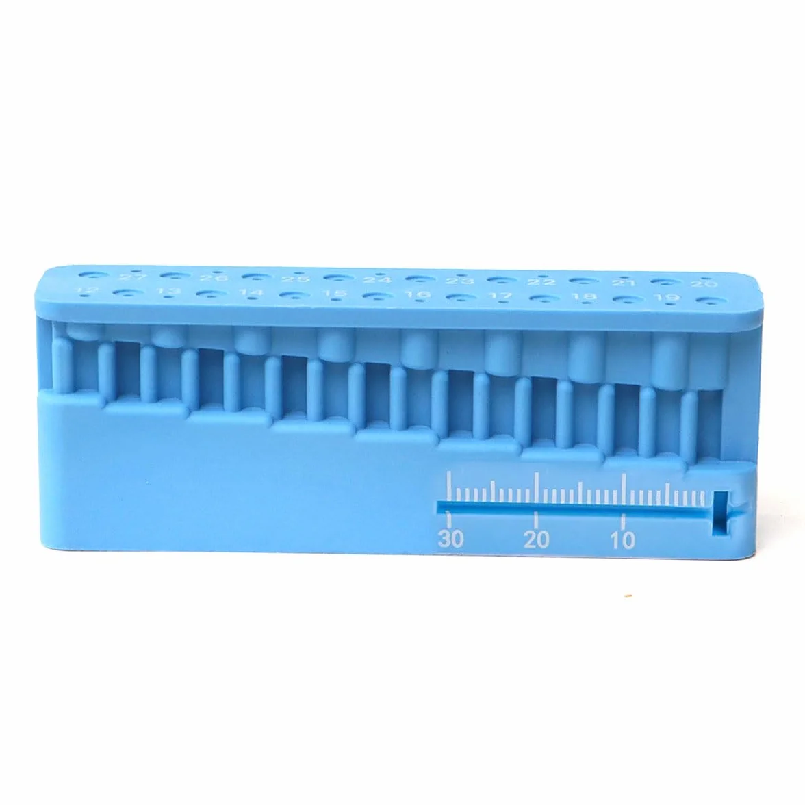 LA MIERE Strumenti di misurazione endodontica dentale, supporto per file, autoclavabile Endo File Block strumento di misura Righello B-Upside misura