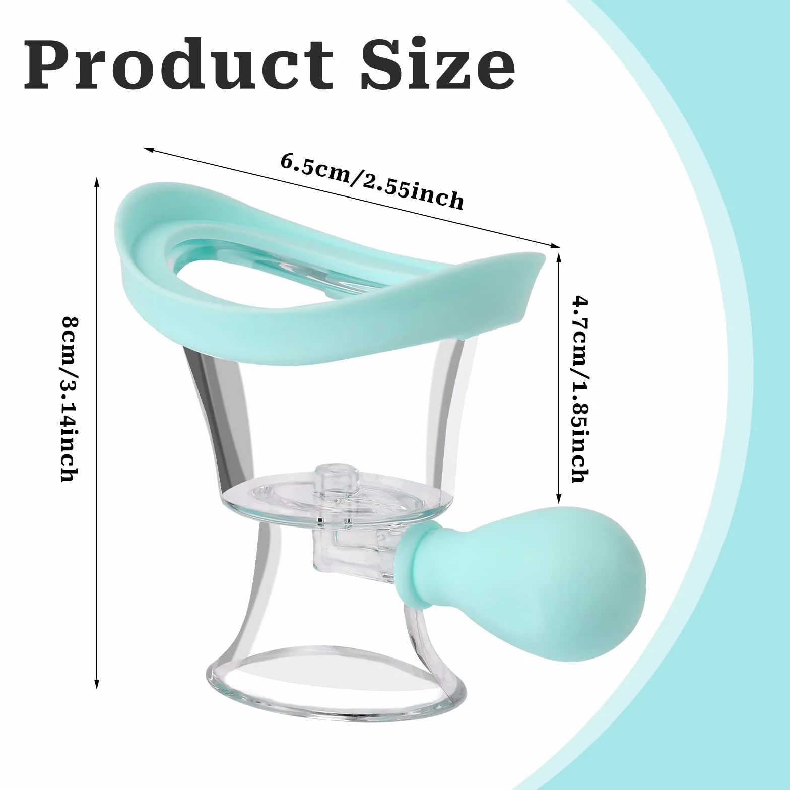 Bicchiere per il lavaggio degli occhi, in silicone, per la pulizia degli occhi, manuale della pressione dell'aria, strumento portatile per la cura degli occhi per lenire gli occhi stanchi, per la