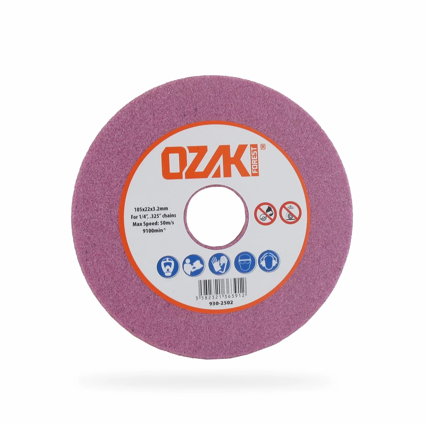 OZAKI - Mola Affilatura Di Ricambio - Ø ext. 100 mm, foro 22 mm, spessore 3,2 mm, per catene da 1/4", 0,325", per macchine Easy Grinder, Midi Jolly, Nick The Grinder & 9307812
