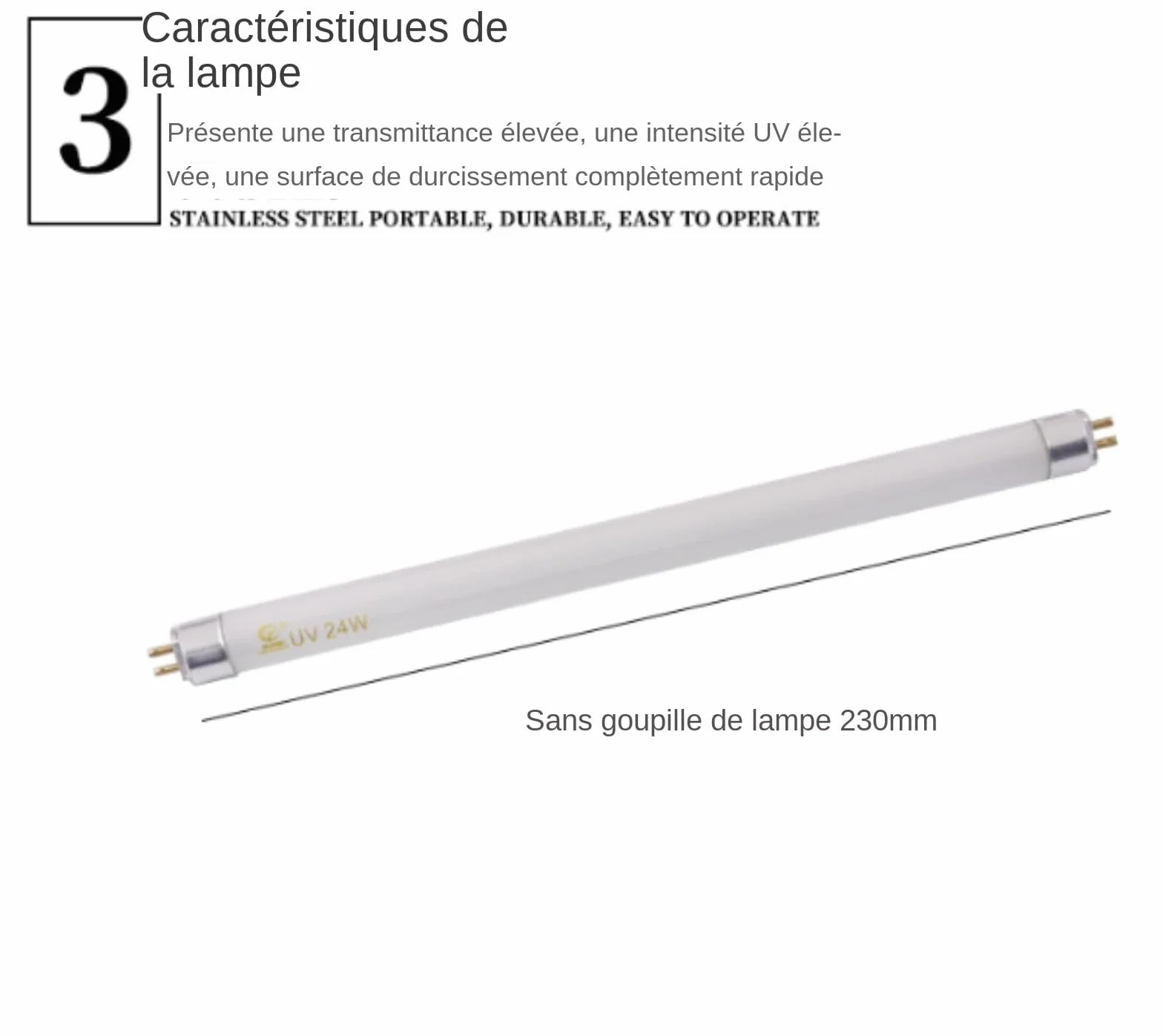 Riparazione di crepe per parabrezza auto, lampada di polimerizzazione, lampada di polimerizzazione in resina UV 48W 365nm,riparazione di telefoni cellulari Con dissipazione di calore efficiente