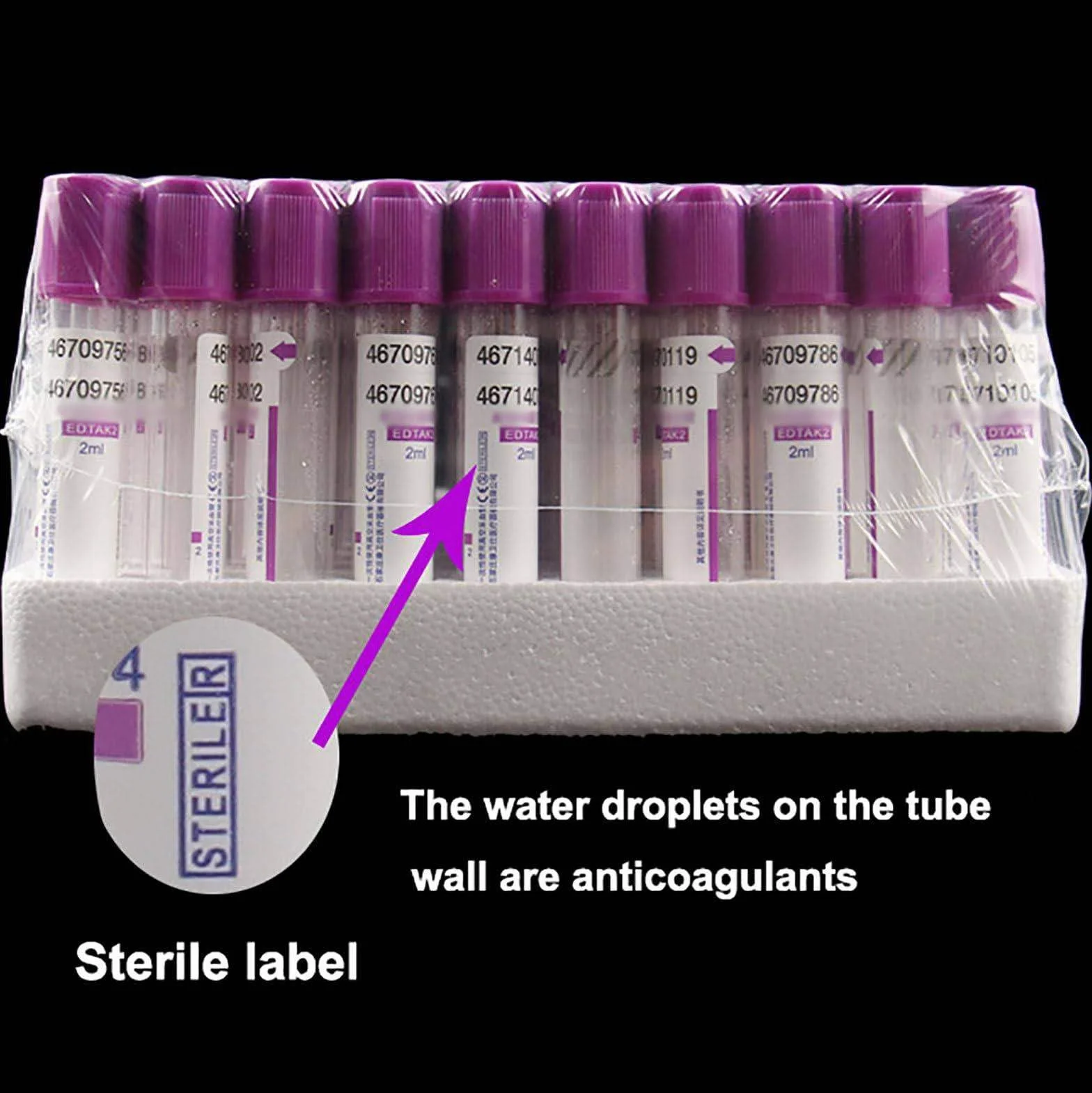 100 Pezzi Provetta per Prelievo Di Sangue Sottovuoto Con Tappo a Vite Viola, Provette per Prelievo Di Sangue in Vetro (2Ml, 3Ml, 5Ml, 10Ml), Per Laboratorio, Separazione Del Siero,3ML