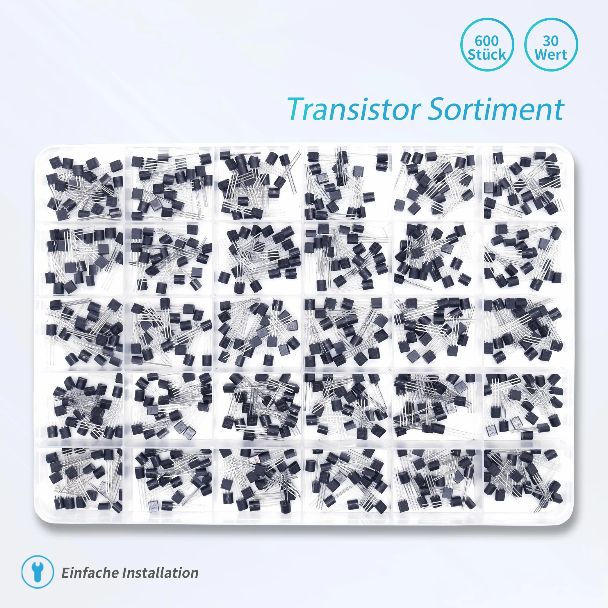Transistor Set 600 Pezzi PNP NPN SS8050 SS8550 BC546 BC547 BC548 BC549 BC550