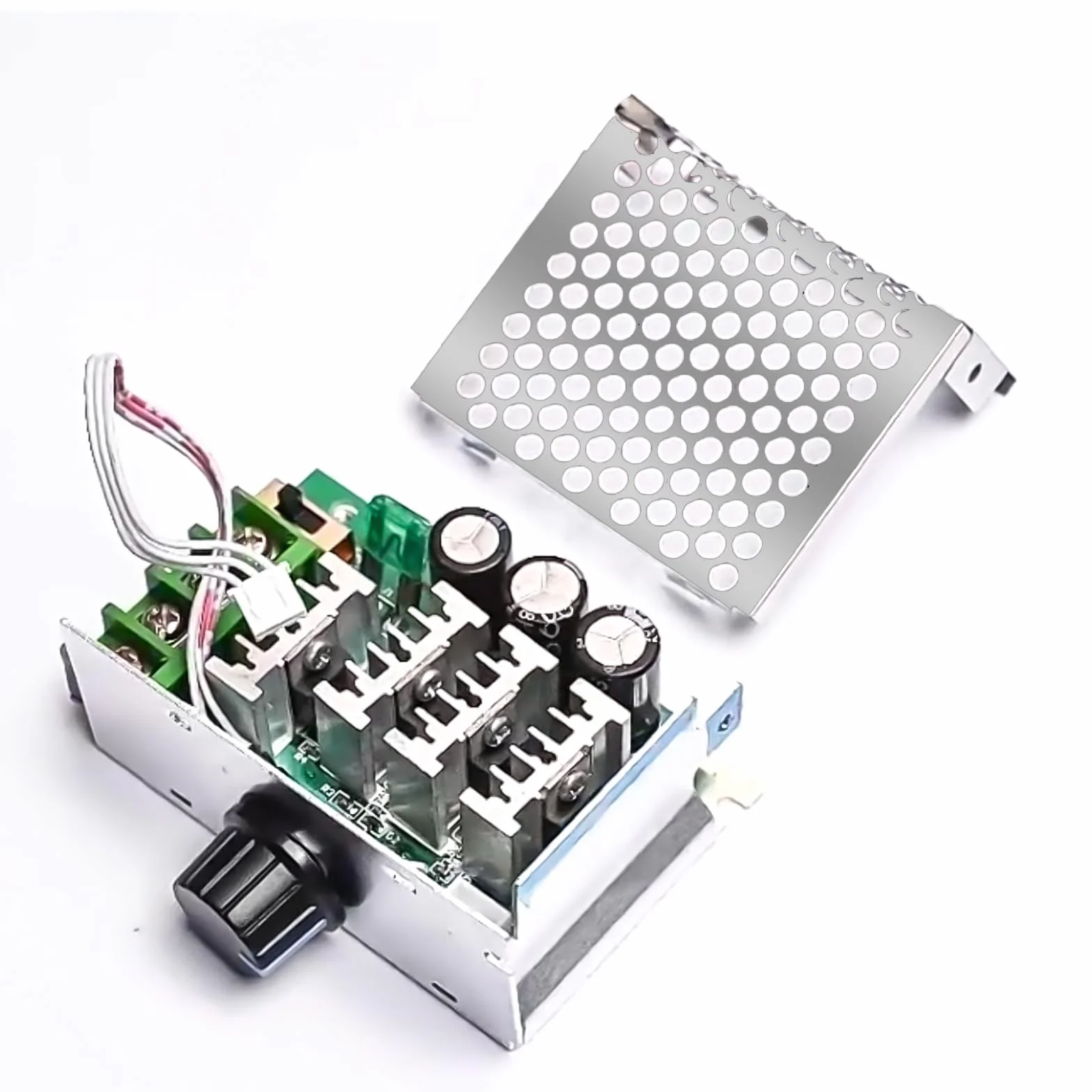2 regolatori di velocità del motore 12 V: PWM DC 7 – 80 V 30 A, regolatore di velocità del motore, 12 V, 24 V, 48 V, 60 V, 70 V, DC con manopola, regolatore di tensione elettronico del motore