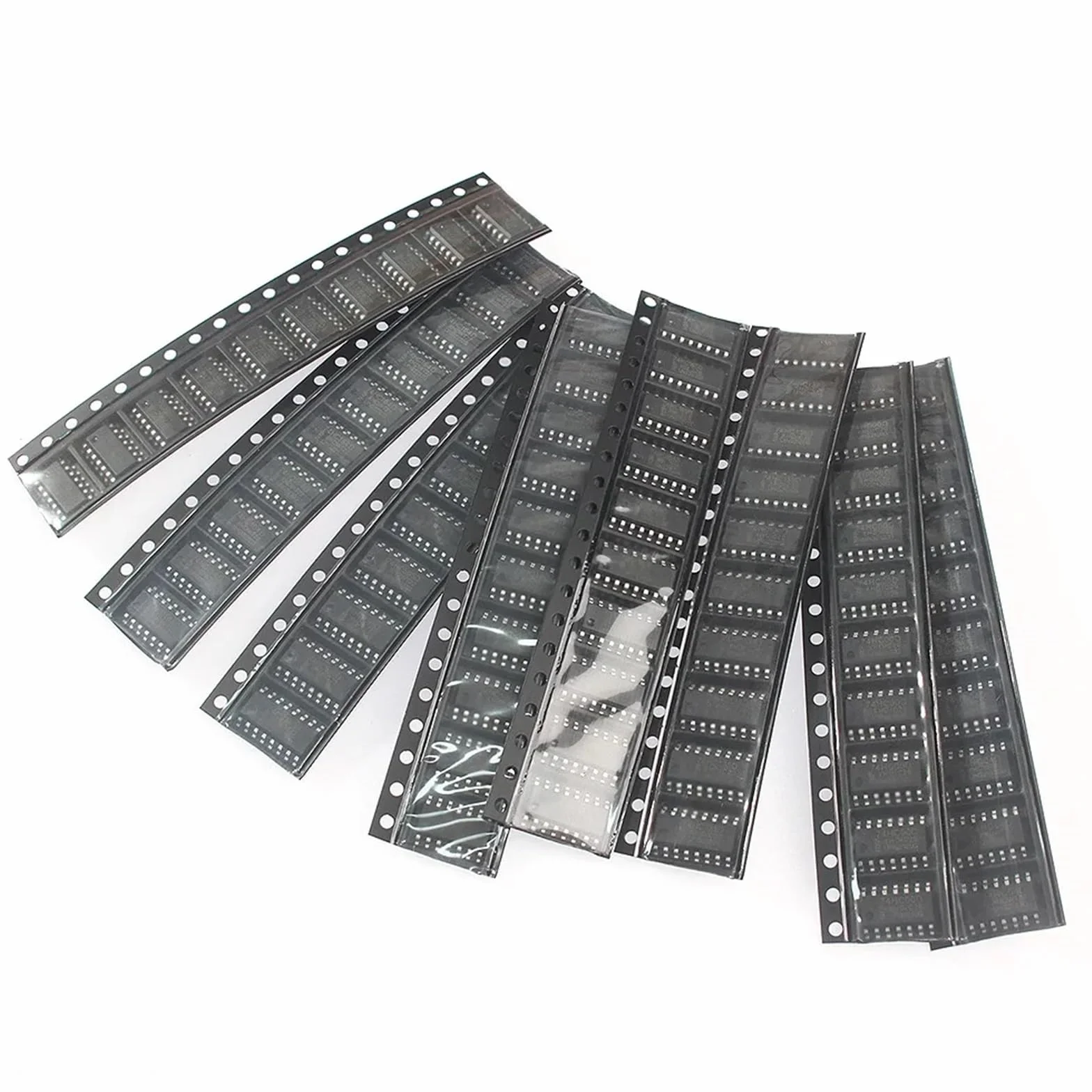 Kit di componenti elettronici IC logici SMD da 80 Pezzi 74HC00D 74HC04D 74HC08D 74HC14D 74HC138D 74HC164D 74HC165D 74HC595D Set di Chip IC SOP