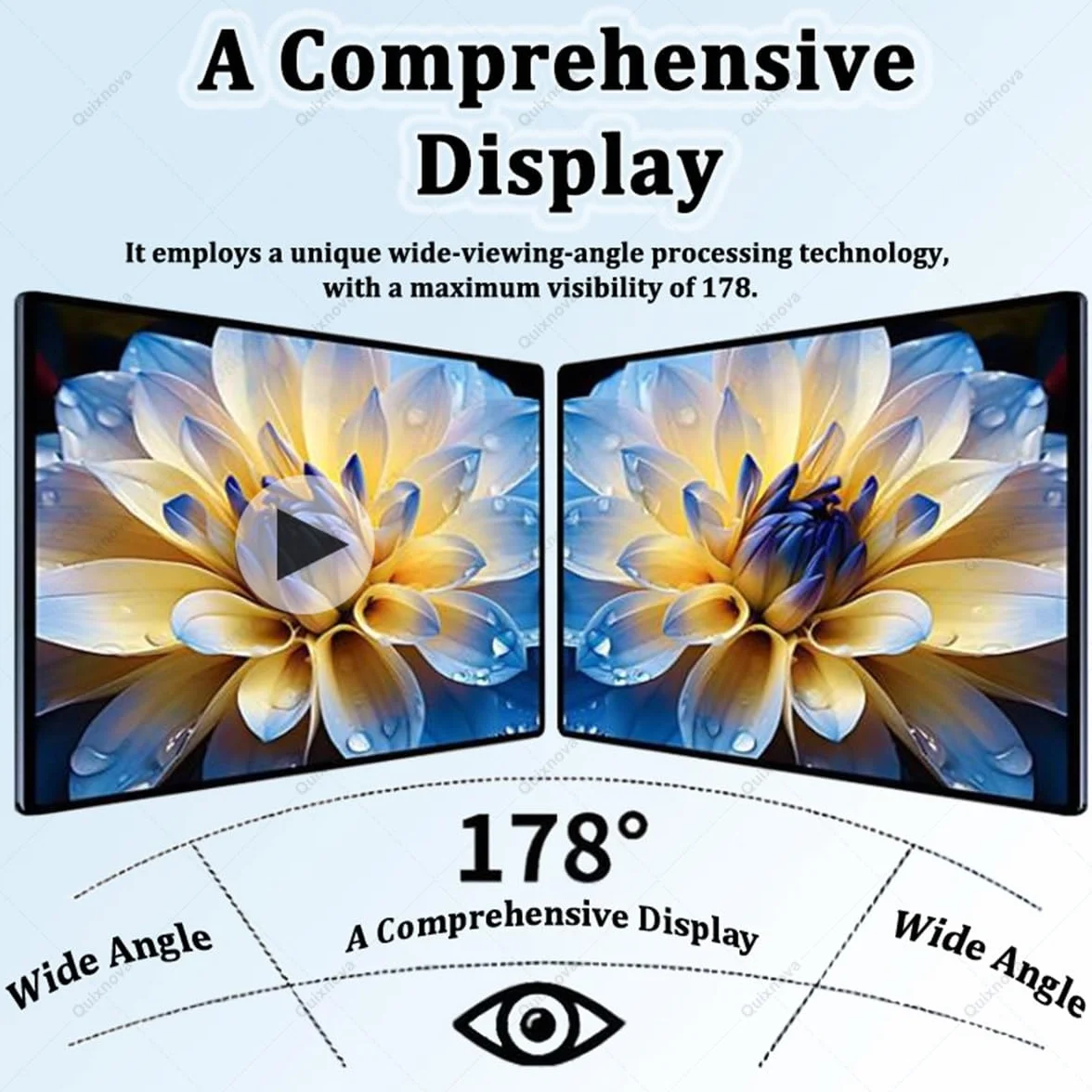 Display per segnaletica Digitale, Schermo LCD con Menu Digitale da Parete per ristoranti e Negozi, Lettore multimediale pubblicitario per chioschi digitali, looping 43inch