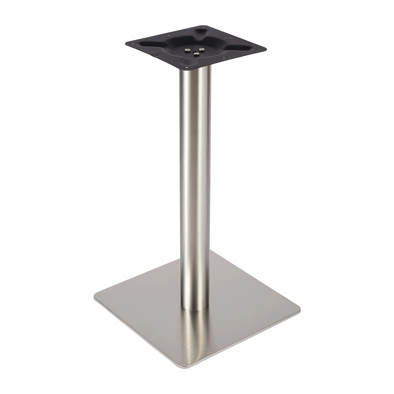 Base da tavolo in acciaio inox, diametro 72 cm, quadrato, 245 x 245 cm