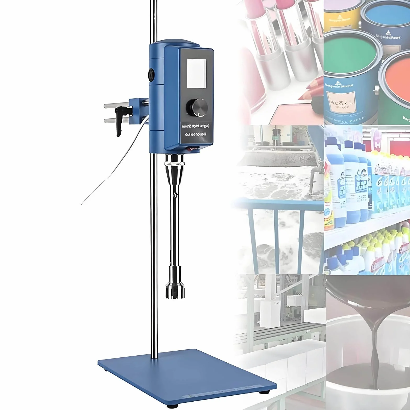 Omogeneizzatore Emulsionante a Dispersione Ad Alta Velocità Da Laboratorio 2000-28000 Giri/Min, Frullatore Con Display Digitale Da 500 W per Preparazione Di Emulsioni E Dispersione Cellulare 18G