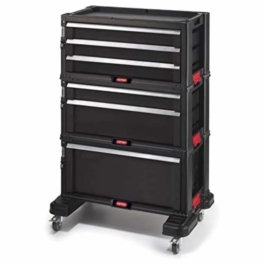 Carrello da officina con 6 cassetti, 59,8 x 37,7 x 83,2 cm