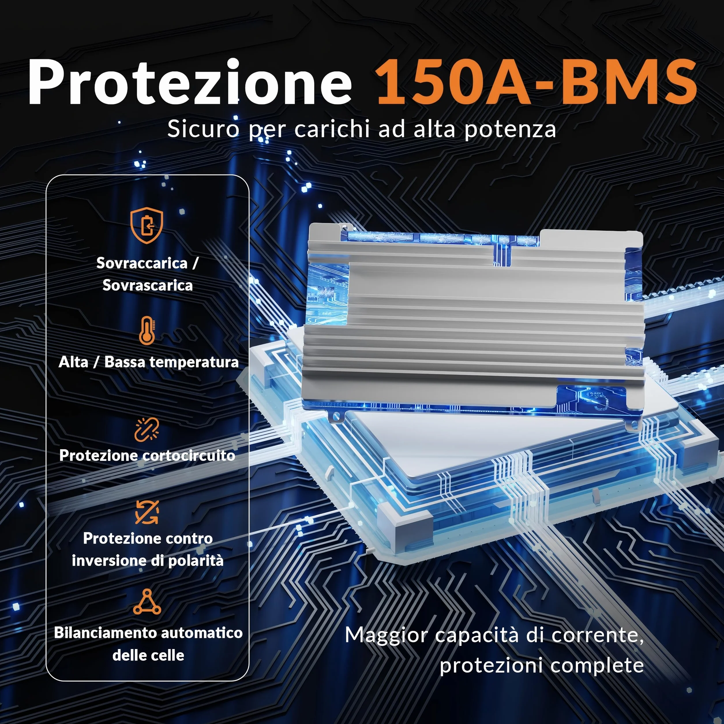 Batería LiFePO4 24V 100Ah Bluetooth, 150A BMS Protección Completa, 2560Wh Energía, Más de 15000 Ciclos y 10 Años de Vida Útil, Batería Solar, Camper, Barca y Sistemas Fuera de Red