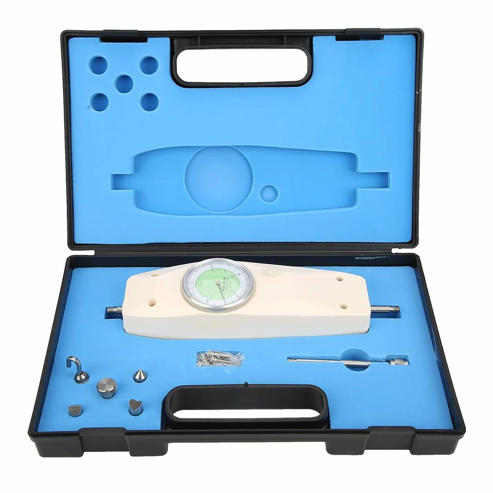 Misuratore di Forza, Misuratore di Forza in Spinta 200N, Misuratore di Forza Portatile Strumento di Misurazione della Forza del Dinamometro Analogico con Accessori, Confezionato in Una Custodia di Pla