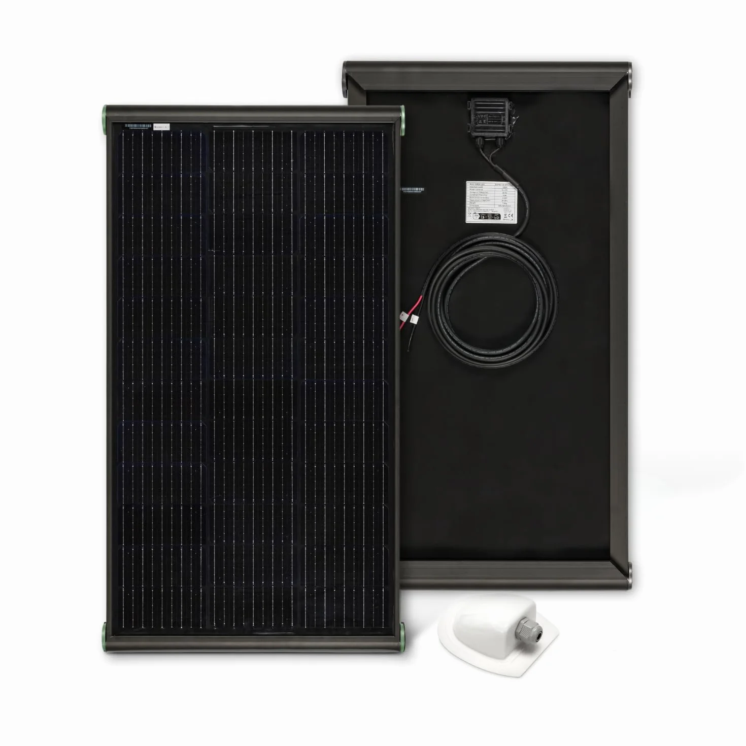 MOSCATELLI Pannello Solare Camper 240W Black Boost Monocristallino PERC Kit Pannello Solare per Camper con Profilo integrato in Alluminio Nero per fissaggio al tetto - SENZA REGOLATORE