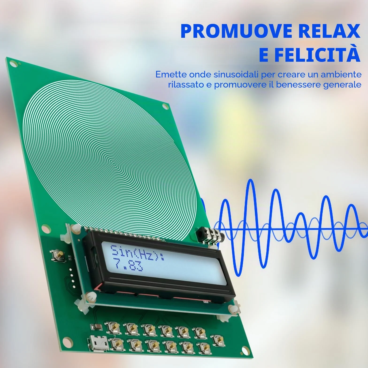 Generatore Di Risonanza Delle Onde Schuman 7,83 Hz Generatore Di Frequenze 0,1~30000 Hz Regolabile Ultra Bassa Frequenza
