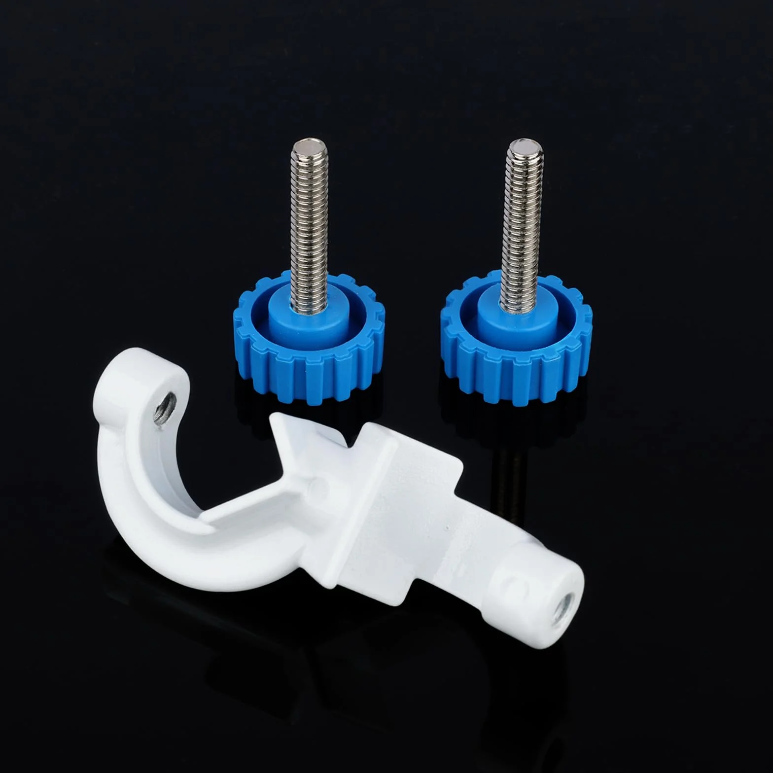 stonylab Morsetto Regolabile, Confezione da 2 Morsetti da Laboratorio in Lega di Alluminio, per Aste fino a 21 mm, Rivestiti in Bianco per Uso di Laboratorio