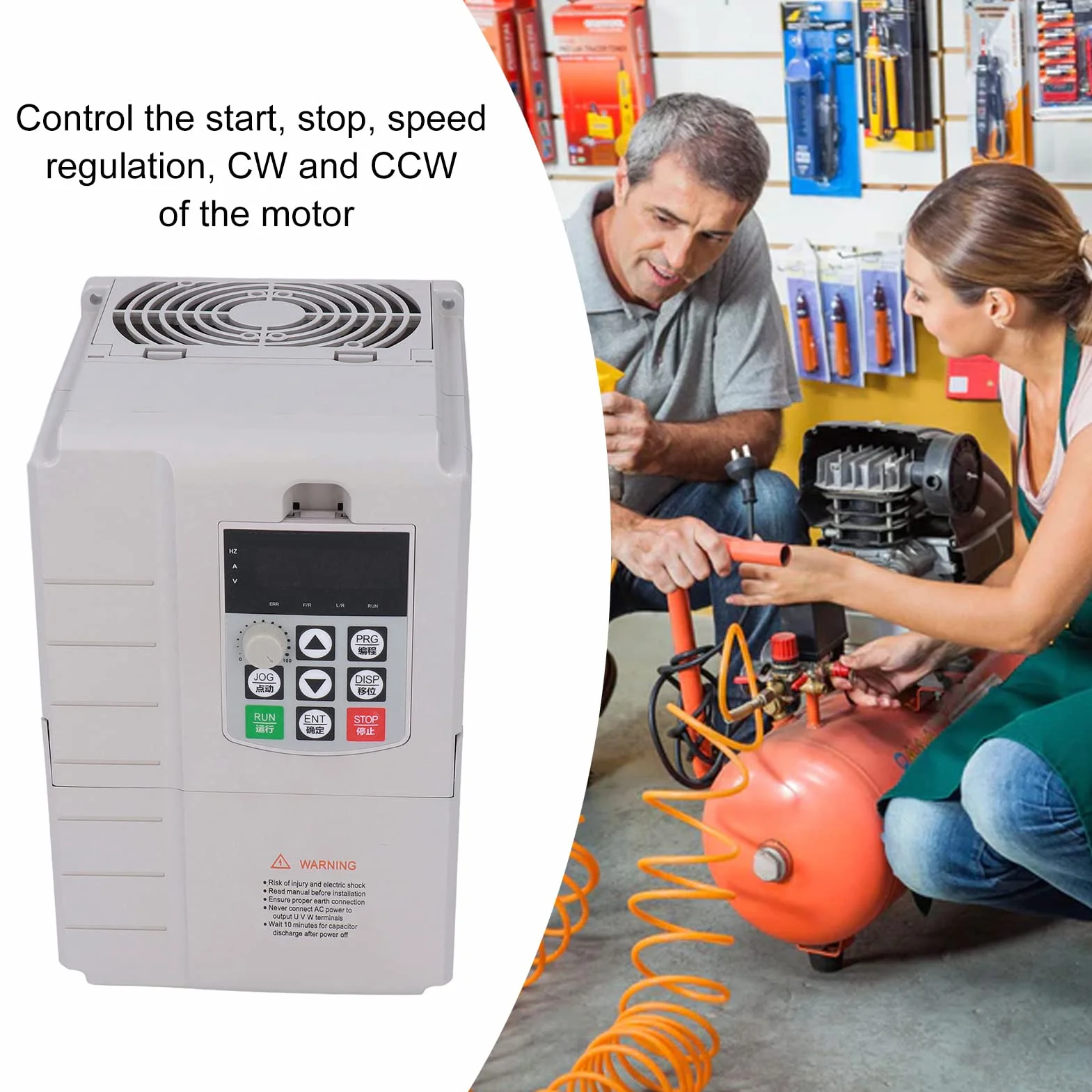 Convertitore di Frequenza 7 5KW Regolatore di Velocità del Motore Monofase Ingresso 220V Trifase Uscita 380V Azionamento a Frequenza Variabile