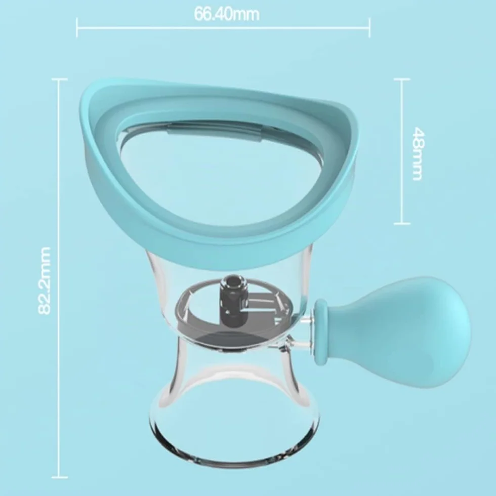 Bicchiere per il lavaggio degli occhi, Kit per il lavaggio degli occhi silicone manuale per la pulizia degli occhi strumento per il lavaggio degli occhi (Blu)