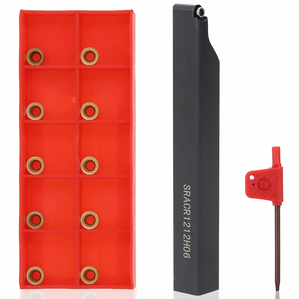 SRACR1212H06 Set Portautensili per Tornio in Metallo, 12mm Portautensili per Tornio Portautensili per Tornio Barra di Alesatura per Utensile per Tornio con Inserto in Metallo Duro