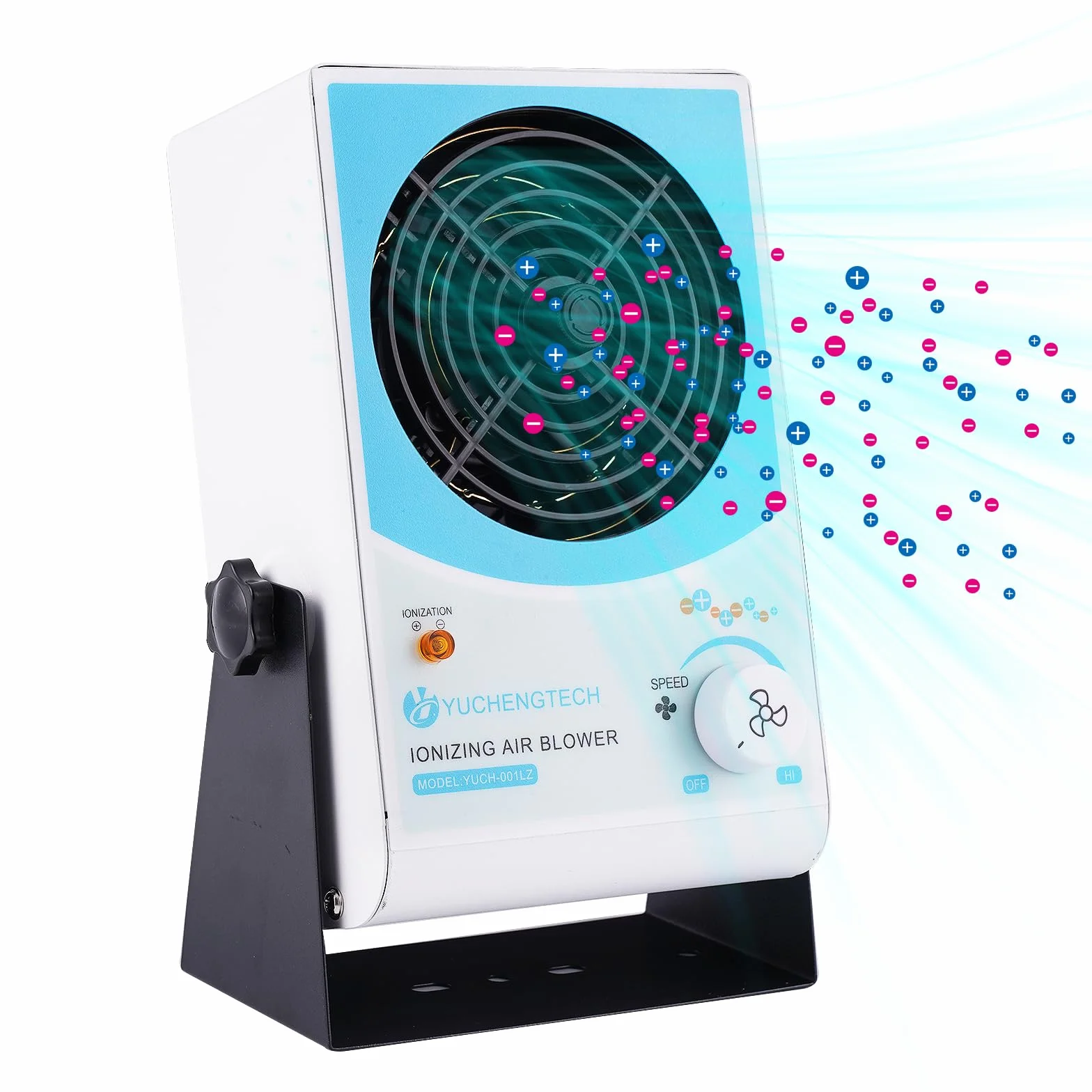 YUCHENGTEH ESD Soffiatore D'aria Antistatico Soffiatore D'aria Ionizzante Ago Ionico Incorporato ±10V Bilanciamento Ionico 45-110CFM Volume D'aria Regolabile per Eliminazione Dell'elettricità Statica