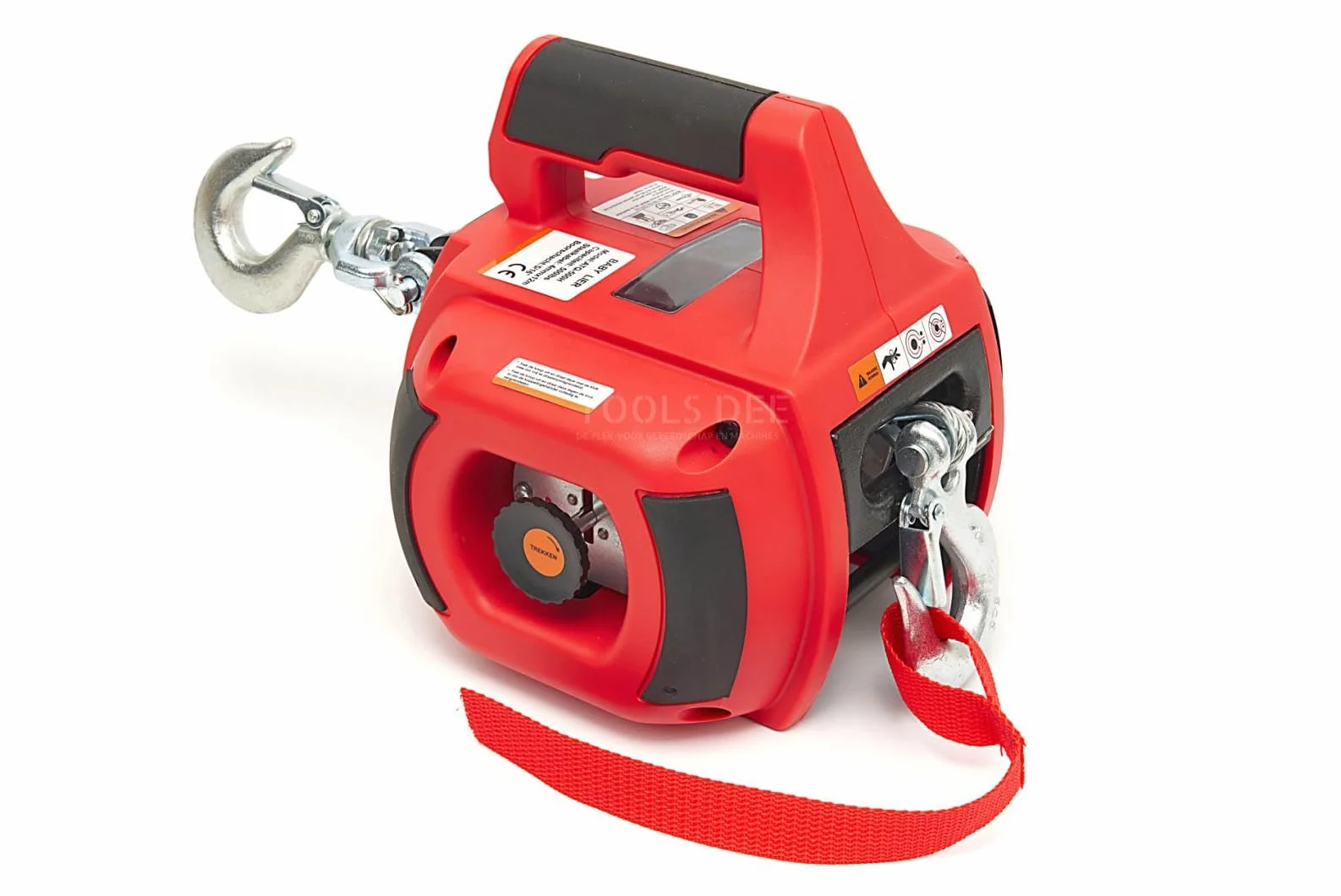 Trapano portatile HBM con argano, paranco e paranco trainato alimentato da 225 kg rosso