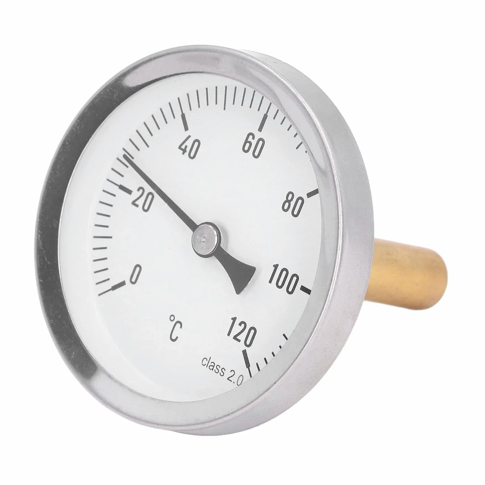 Termometro con Quadrante, da 0 a 120 °C Display con Quadrante da 63 Mm Termometro Tipo Puntatore per Barbecue, Indicatore di Temperatura Bimetallico Resistente All'Acqua per Cucinare