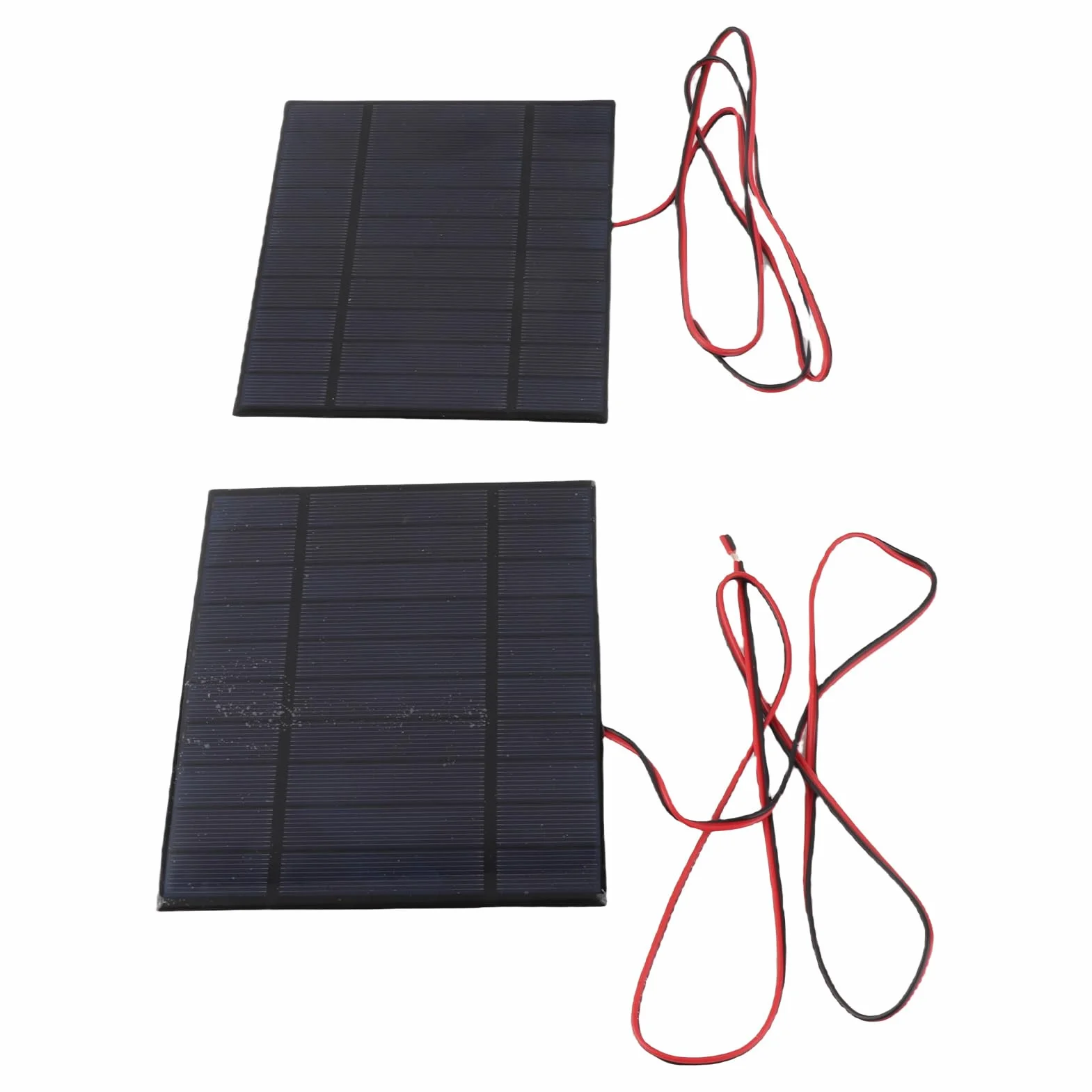 Modulo di Alimentazione Cella Pannello Solare DC5V 500mA 2 Pezzi con Cavo 100 Cm, Resistente Allae Al per Luci Solari del Prato, Caricabatterie per Cellulare, Torcia