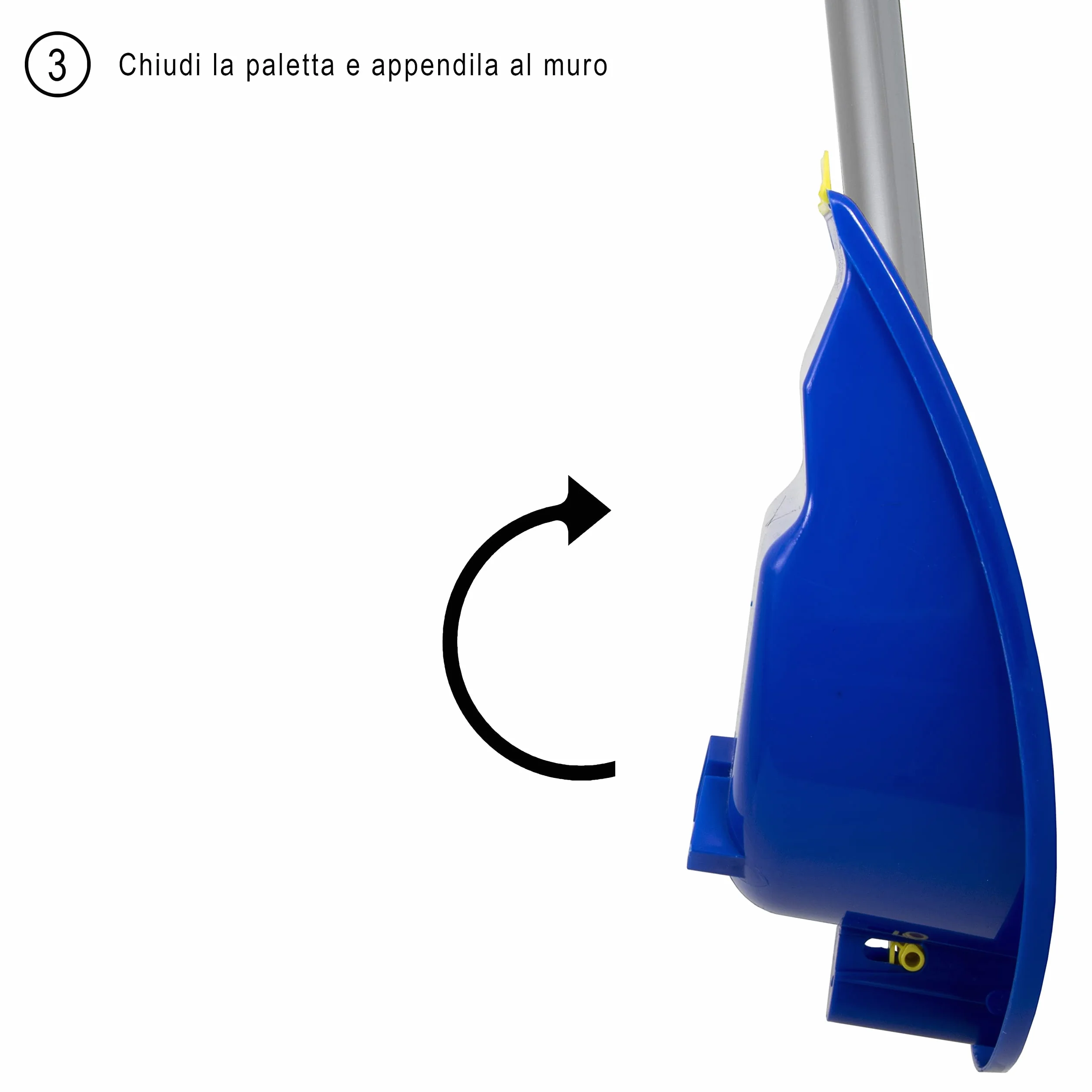 Home Prodcuts - cod. 824/702 - Alzaimmondizia "Flamingo", richiudibile con profilo in gomma e con Manico Componibile 3 pezzi
