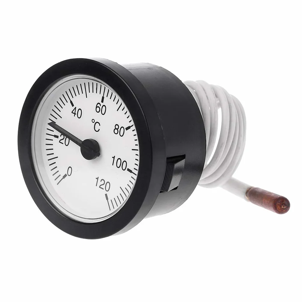 Termometro Termometro con quadrante Professionale Indicatore di Temperatura capillare 0-120 ℃ Acqua e Olio con sensore da 1 m