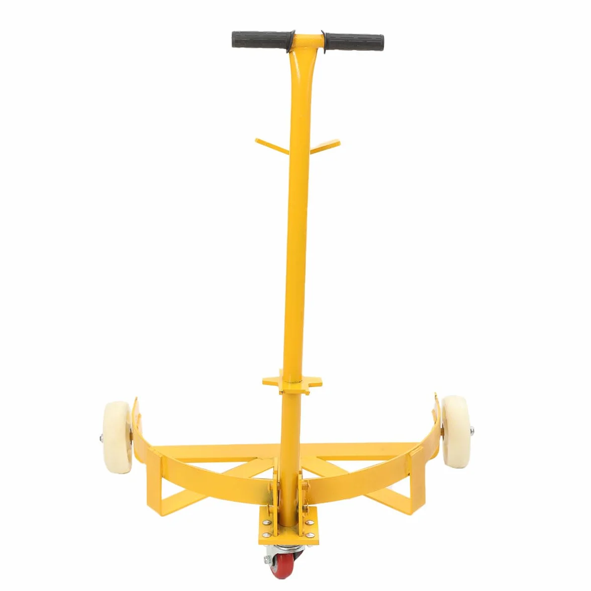 Carrello per Trasporto Fusti con Ruote a Rullo, Carrello per Tamburo, Design Basso, Capacità di Carico 500kg, per Utilizzo Industriale e Magazzino, Compatibile con Fusti fino a 60cm di Diametro