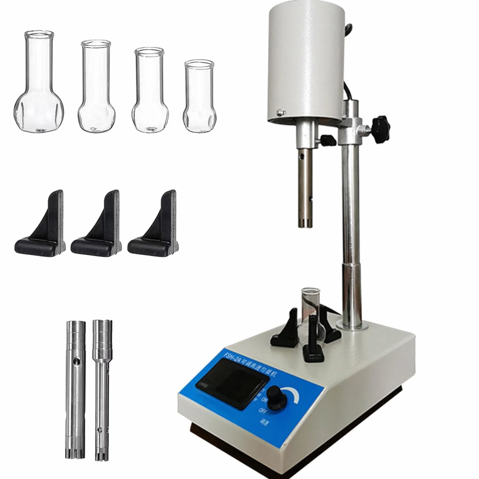 Dispersore da laboratorio ad alta velocità con RPM regolabile e teste multiple per miscelazione ed emulsionazione dei campioni efficienti