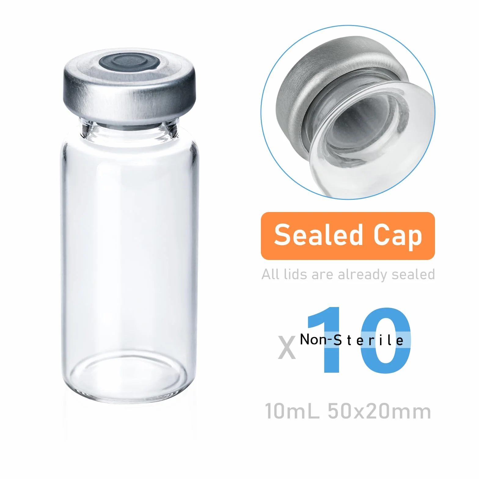 Headspace flaconcini vetro trasparente 10 ml con apertura auto-guarigione
