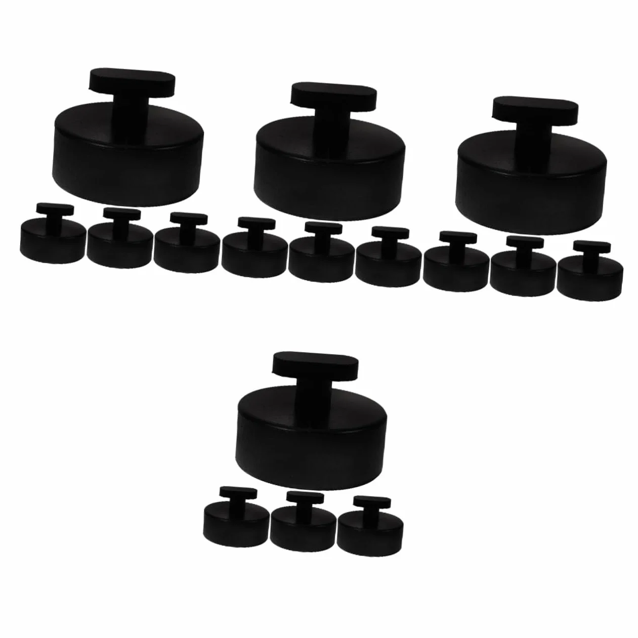 SHINEOFI 4 Set Blocco Di Gomma Tampone Pavimento Jack Pad Pastiglie Accessori Per Auto Cavalletti Per Cric Per Auto Martinetto Di Sollevamento Nero Gomma Da Cancellare 4 Pezzi*4